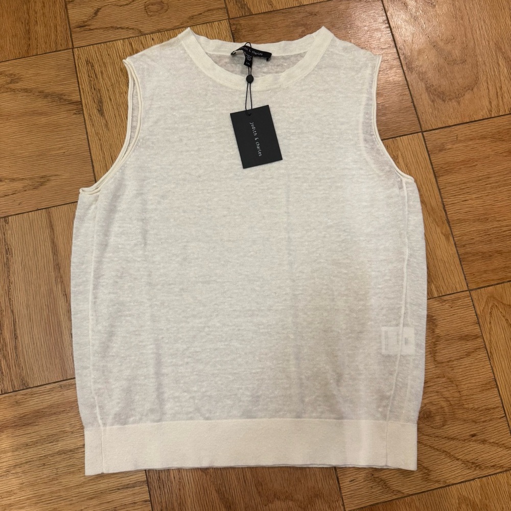 NWT Judith & Charles Linen Kirby Sweater